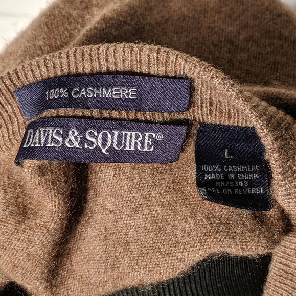 Davis and Squire | Sweaters | Davis Squire 0 Cashmere Vneck Sweater Brown | Poshmark
